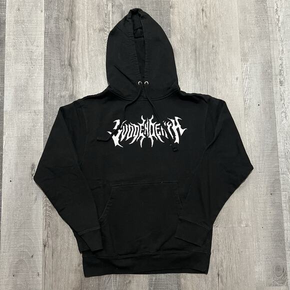 Svdden Death Hoodie Black/White Dubstep EDM The Skull Become The Ripened Worm S - Picture 1 of 5